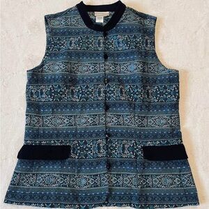 VINTAGE  Coldwater Creek Tapestry Vest